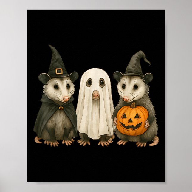 Poster Ossum Halloween Ssum Witch Ghost Pumpkin  (Frente)