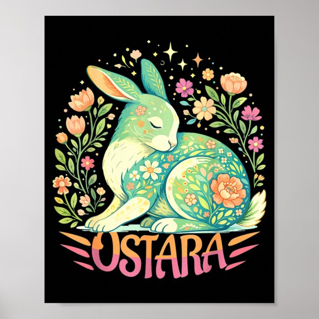 Poster Ostara wicca wiccan feliz páscoa eostre ostara (Frente)
