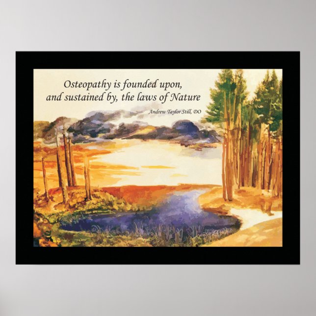 Poster Osteopatia das Leis Naturais Citada por A.T. Ainda (Frente)