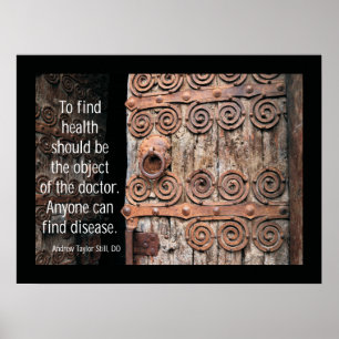 Póster Osteopatia Encontrar Citação de Saúde por A.T. Ain