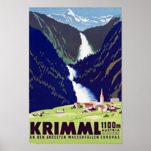 Poster "Österreich: 2021/heute - Krimler Wasserfälle