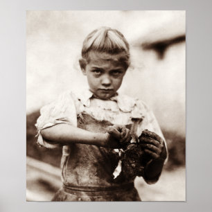 Poster Ostra nova Shucker - Lewis Hine - 1913
