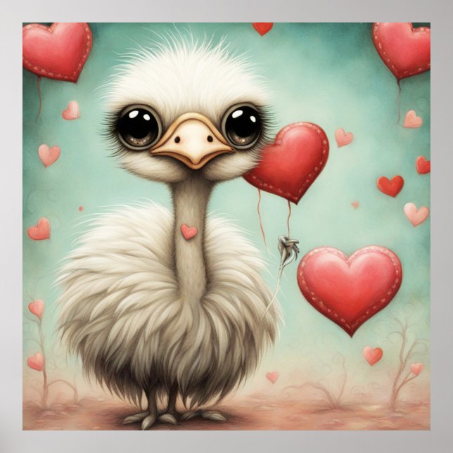 Poster Ostrich Love 3 (Frente)