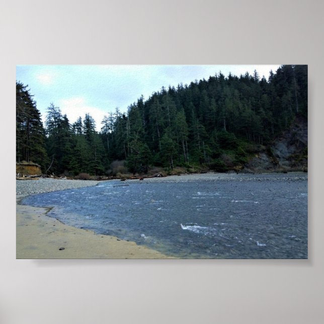 Poster Oswald West State Park, Costa do Oregon (Frente)
