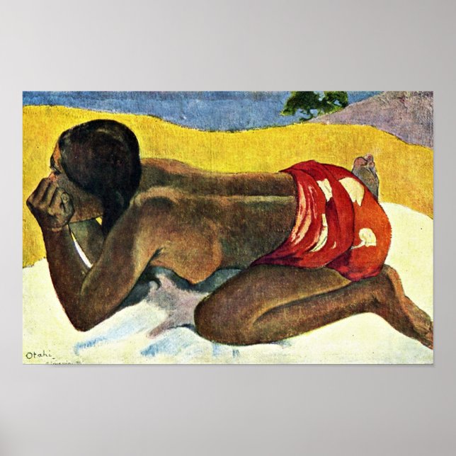 Poster Otahi Allein Por Gauguin Paul (Melhor Qualidade) (Frente)