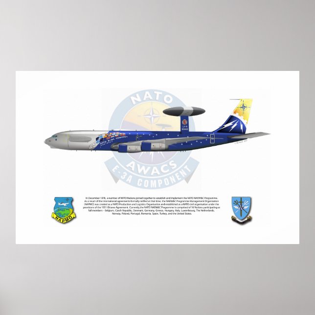 Poster OTAN E-3A, Marcações do 25 (Frente)