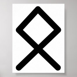 Poster OTHALA Runa Nórdica (Herança, Ancestralidade) | El