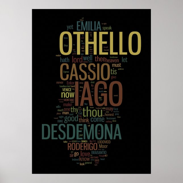 Póster Othello Word Mosaic (Frente)