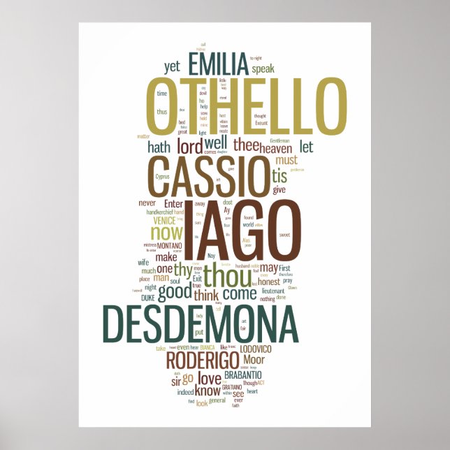 Poster Othello Word Mosaic (Frente)