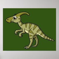 Ótima Ilustração De Um Dinossauro Parasaurolofico.