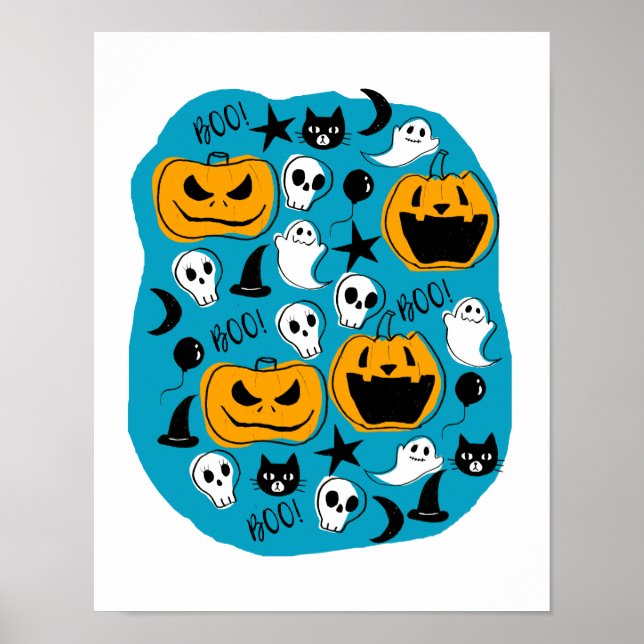 Poster Ótima Ilustração do Halloween (Frente)