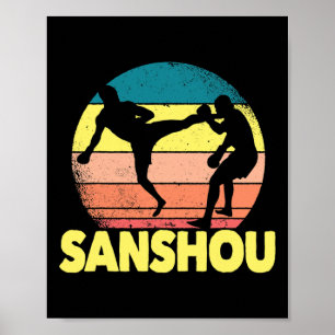 Poster Ótimo Sanshou Design Kickboxing Chinês Artes Marci