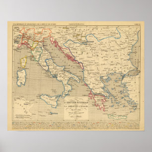 Poster Otomano de L'Empire, la Grece e l'Italie