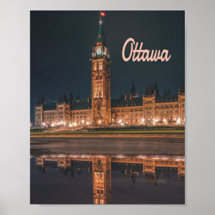Poster Ottawa Canada Ontario Parlamento Hill