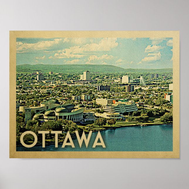 Poster Ottawa Viagens vintage (Frente)