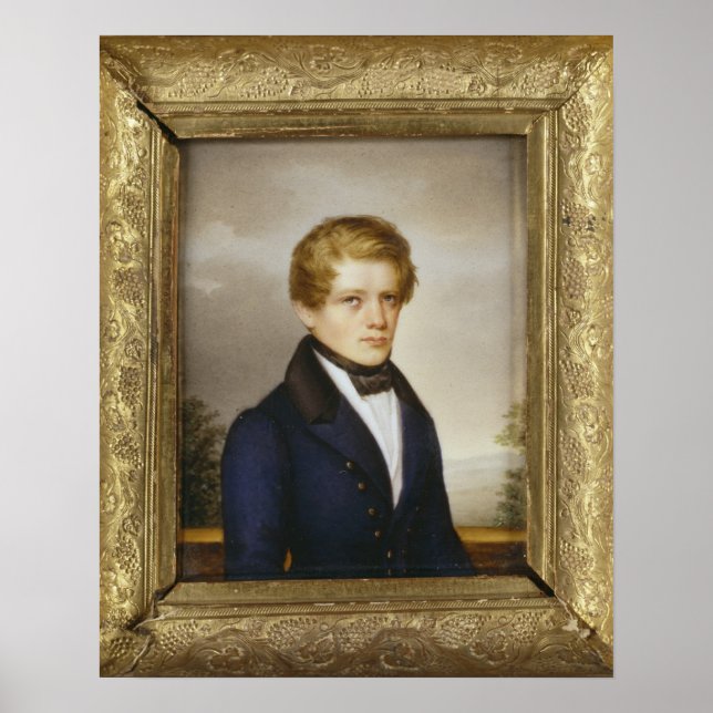 Poster Otto von Bismarck como estudante, 1833 (Frente)