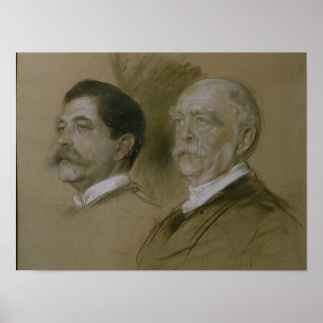 Póster Otto von Bismarck e seu filho Herbert (Frente)