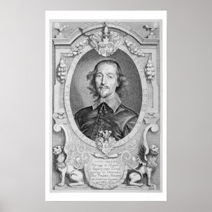 Póster Otto von Guericke (1602-86) de 'Retratos dos Ho
