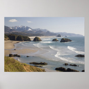 Póster OU, Costa do Oregon, Parque Estadual Ecola, Cresce