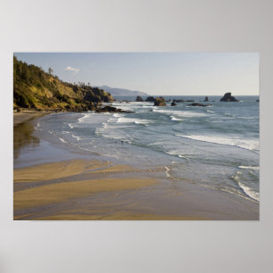 Póster OU, Costa do Oregon, Parque Estadual Ecola, Índio