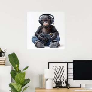 Poster ou Download do Gamer Chimp para Crianças