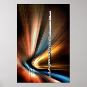 poster ou imagem 10x14 flauta para o músico