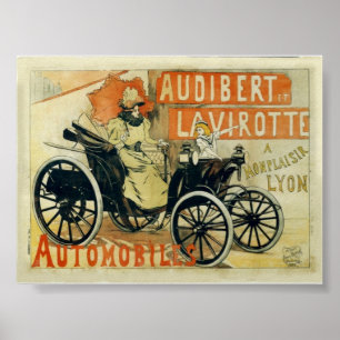 Poster ou impressão francês do anúncio do carro