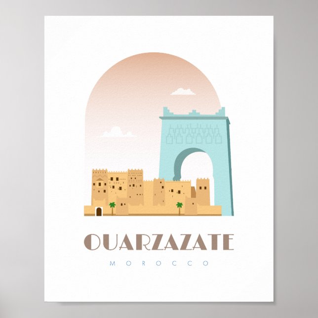 Poster Ouarzazate morocco Skyline (Frente)