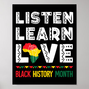 Poster Ouça Aprenda Ame História dos Negros Orgulhosos Am