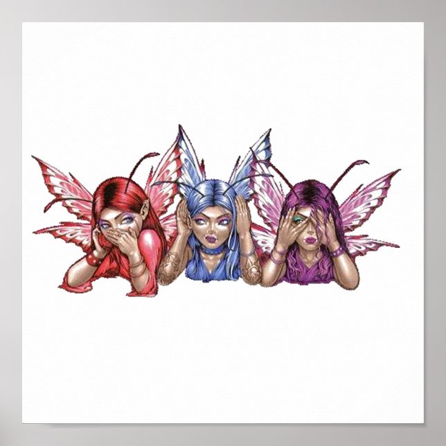 Póster Ouça, Fale, Veja Sem Mau (Frente)