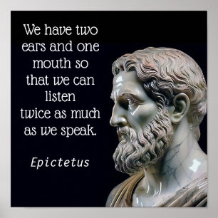Poster OUÇA MAIS FALAR MENOS _Epictetus (Matte)