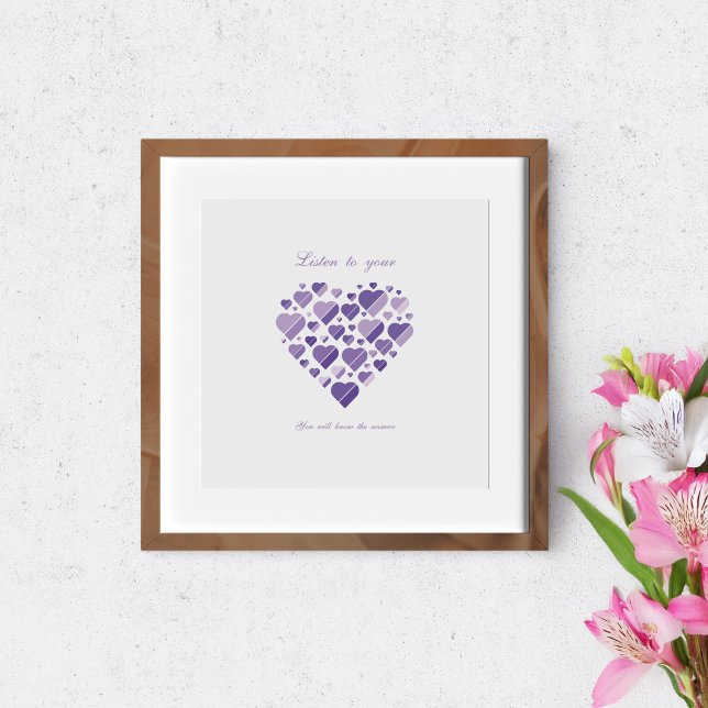 Póster Ouça seu coração. Você saberá a resposta. (Criador carregado)