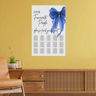 Poster Our Favourite People Bow Wedding Seating Chart