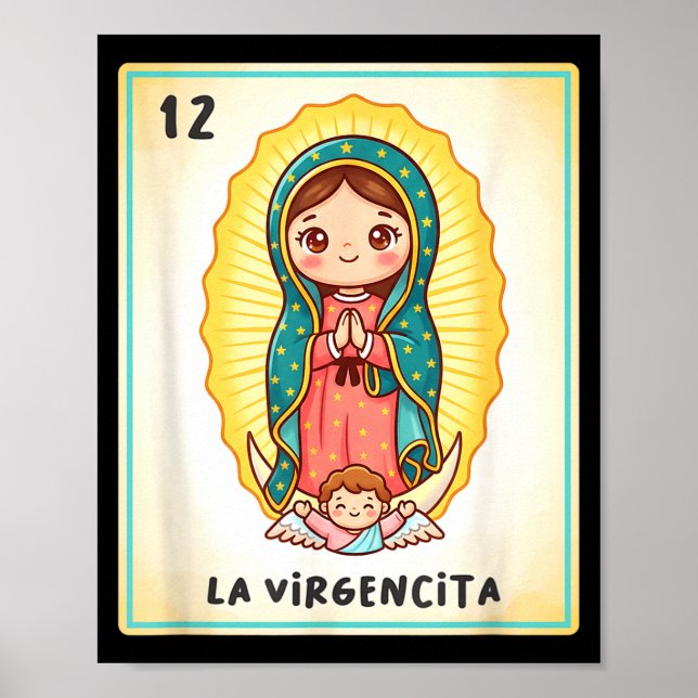 Poster Our Lady Of Guadalupe La Virgencita Mexico For Kid (Frente)