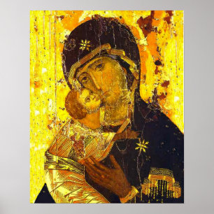 Poster Our Lady of Vladimir Virgin Mary Icon