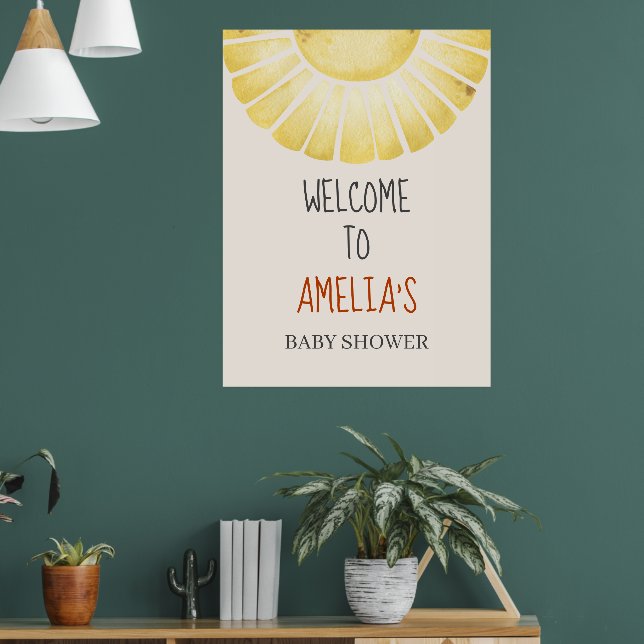 Poster Our Little Ray of Sunshine Baby Shower  (Sala de Estar 1)