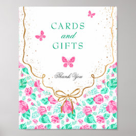 Poster Our Lovely One Baby Shower Cards & Gifts Sign