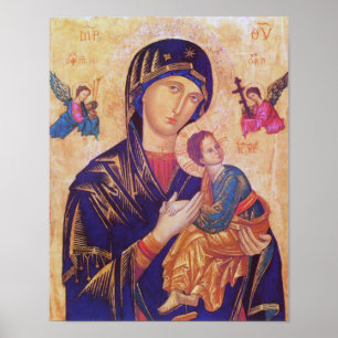 Poster Our Mother of Perpetual Help Icon.