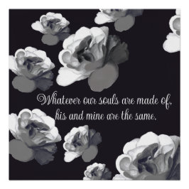 Póster Our Souls Are the Same Goth Aesthetic White Rose