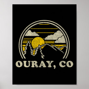 Poster Ouray Colorado Co T Shirt Vintage Hiking Mounts