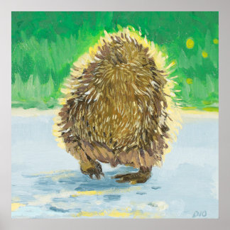Poster ouriço Tush,ouriço Hog Adorável