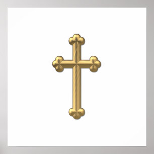 Poster Ouro "3-D" Cruz 2