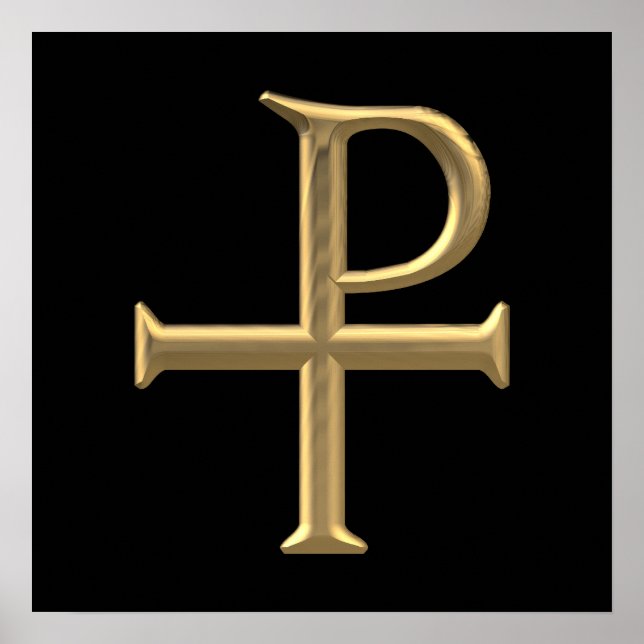Póster Ouro "3-D" Tau-Rho (Frente)