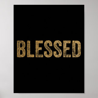 Poster Ouro Abençoado Para Espiritual E Motivação