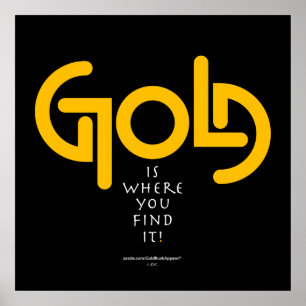 Póster Ouro Ambigram do achado