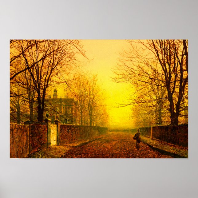 Poster Ouro Autumn John Atkinson Grimshaw (Frente)