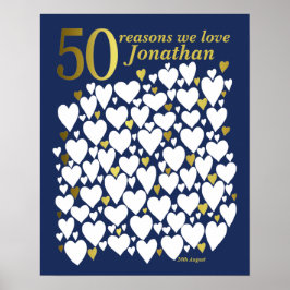 Poster Ouro Azul 50º Aniversário 50 Razões pelas Quais Nó