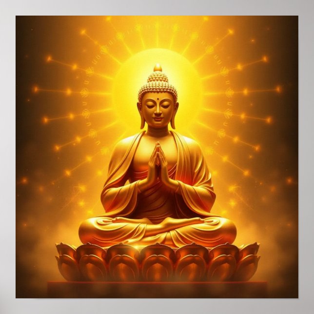 Poster Ouro Buddha (Frente)