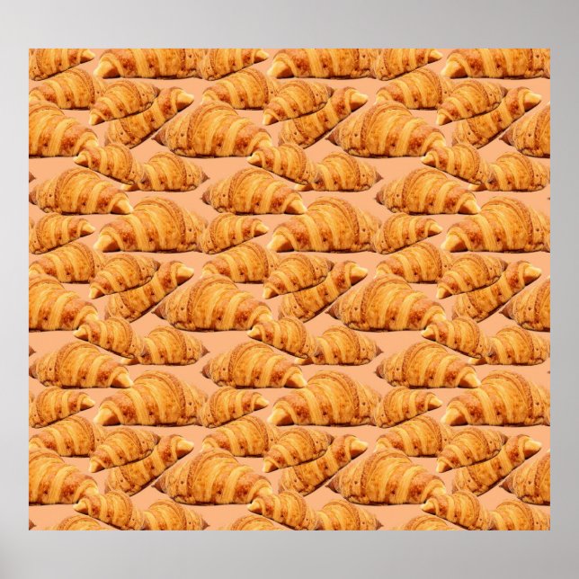 Poster Ouro croissant, padaria sem problemas. (Frente)