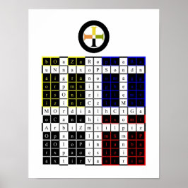 Poster Ouro Dawn Enochian Earth Tablet / Torre de Vigilân